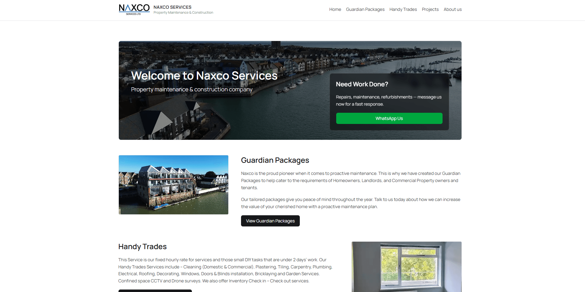 Naxco Services website