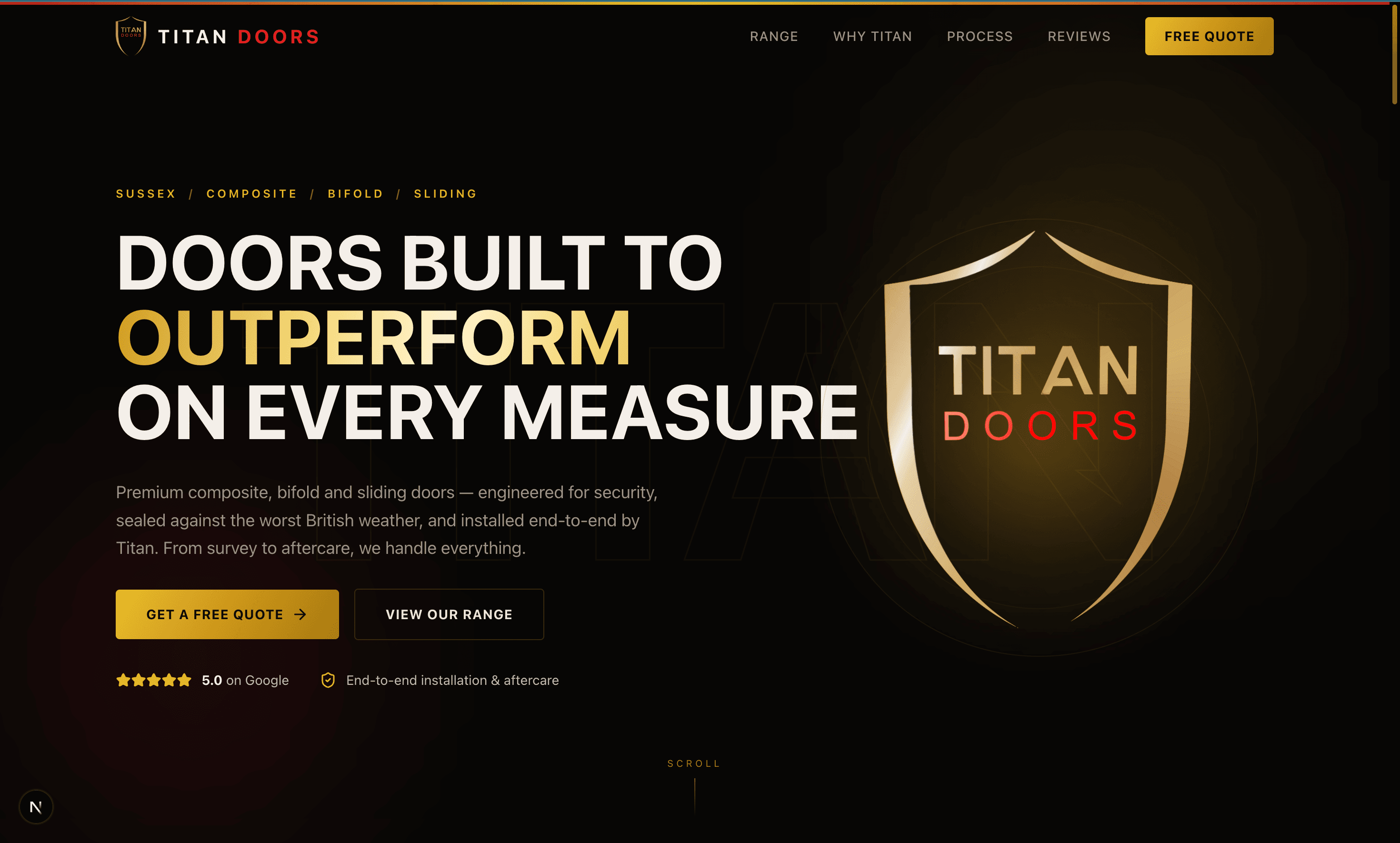 Titan Doors website